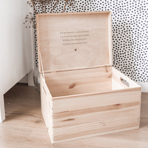 Gepersonaliseerd - Memorybox L met eigen ontwerp (custom gravure) - L (40x30x23 cm)