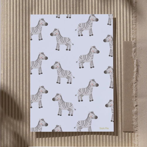 Kaart - Zebra's all over (A6 formaat)