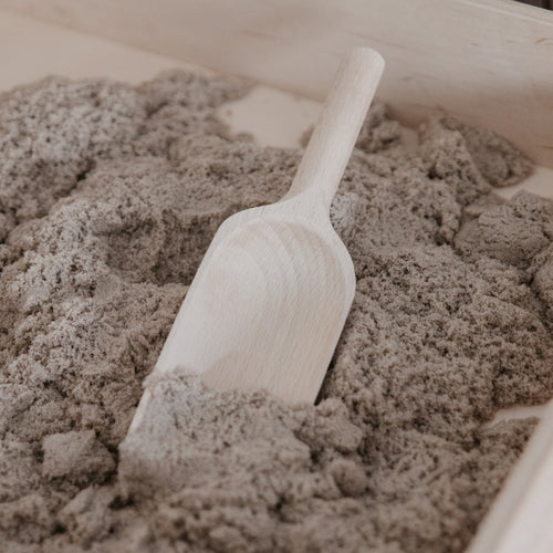 Beukenhouten speelschep - Plat - Dé perfecte schep voor kinetisch zand
