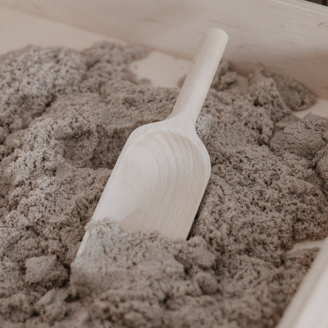 Beukenhouten speelschep - Plat - Dé perfecte schep voor kinetisch zand