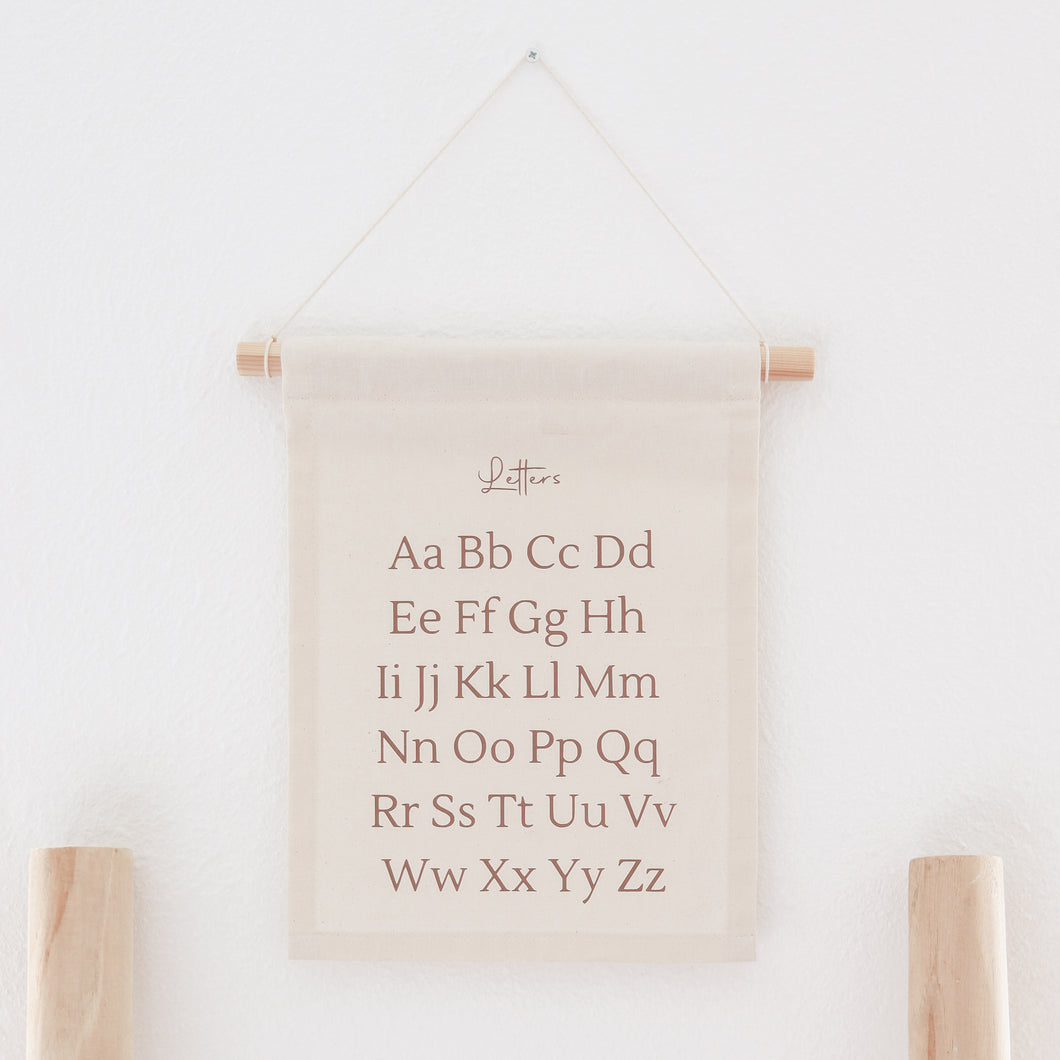 Textielposter Letters - Educatieve poster voor kinderkamer