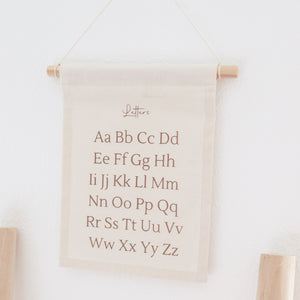 Textielposter Letters - Educatieve poster voor kinderkamer