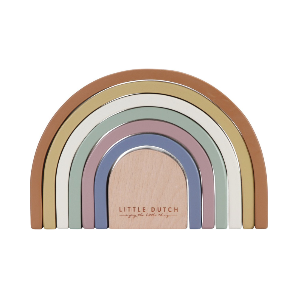 Little Dutch Vintage Houten Stapel Regenboog Hoog