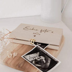 Gepersonaliseerd - Echo foto bewaardoosje met naam en hartje