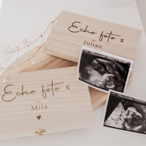 Gepersonaliseerd - Echo foto bewaardoosje met naam en hartje
